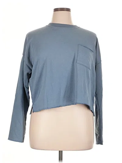 Pre-owned Aerie Long Sleeve T-shirt In Blue