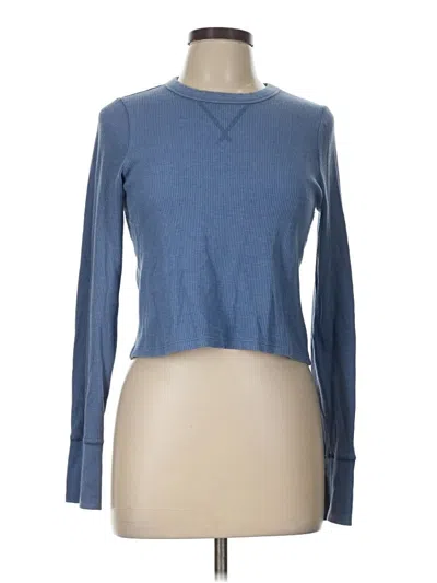 Pre-owned Aerie Long Sleeve T-shirt In Blue