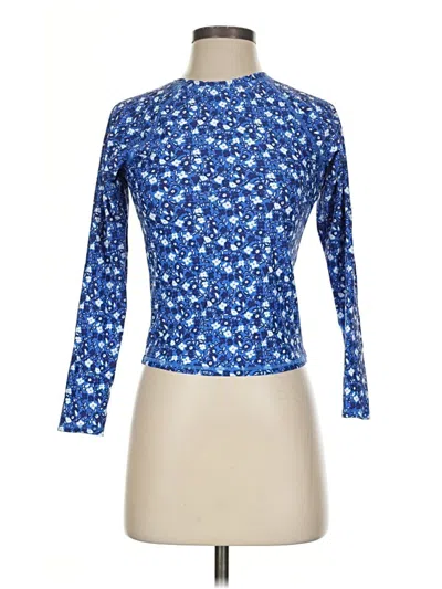 Pre-owned Aerie Long Sleeve T-shirt In Blue