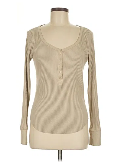 Pre-owned Aerie Long Sleeve T-shirt In Brown