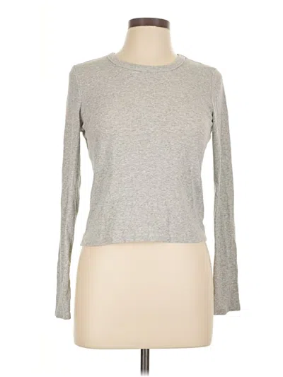 Pre-owned Aerie Long Sleeve T-shirt In Gray