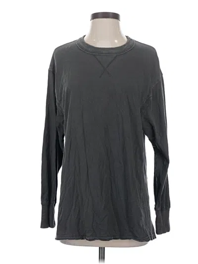 Pre-owned Aerie Long Sleeve T-shirt In Gray
