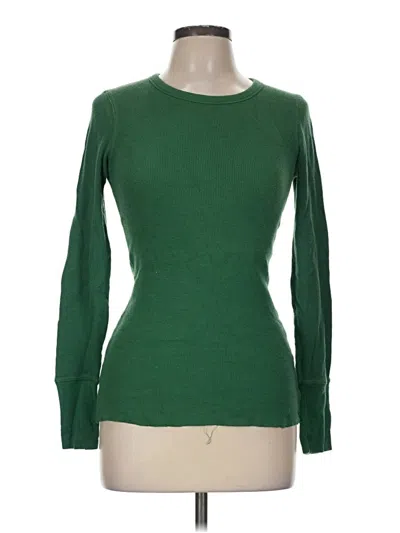 Pre-owned Aerie Long Sleeve T-shirt In Green