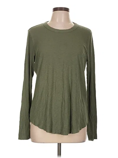 Pre-owned Aerie Long Sleeve T-shirt In Green