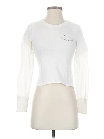 Pre-owned Aerie Long Sleeve T-shirt In Ivory