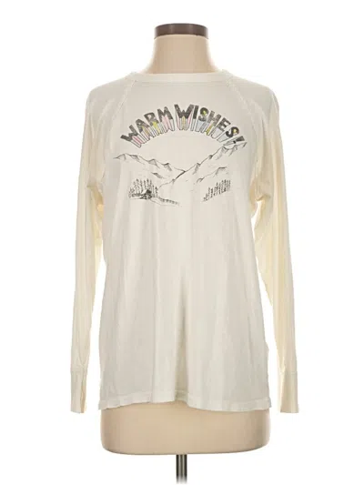 Pre-owned Aerie Long Sleeve T-shirt In Ivory