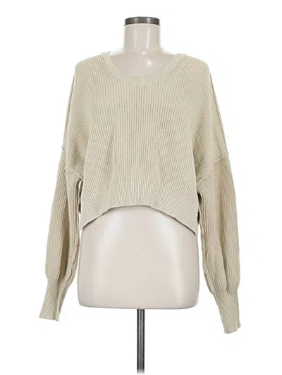 Pre-owned Aerie Long Sleeve T-shirt In Ivory