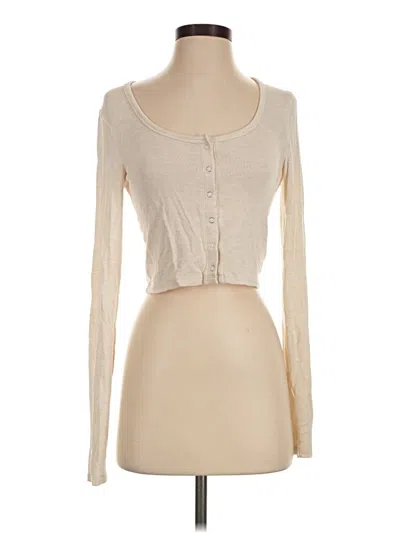 Pre-owned Aerie Long Sleeve T-shirt In Ivory