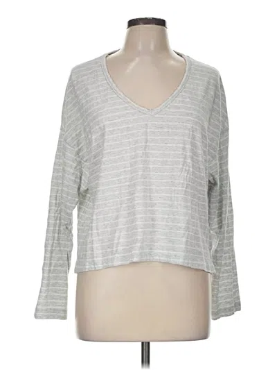 Pre-owned Aerie Long Sleeve T-shirt In Silver