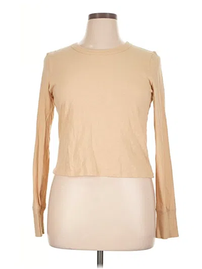 Pre-owned Aerie Long Sleeve T-shirt In Tan