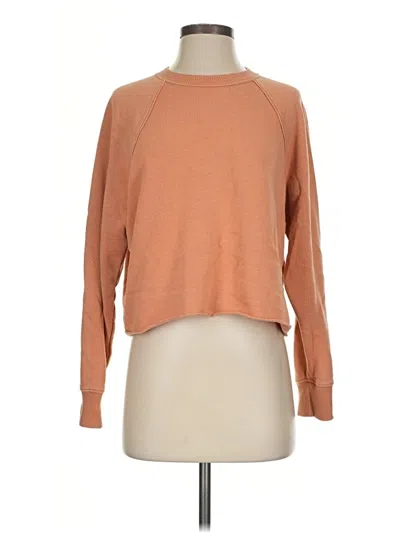 Pre-owned Aerie Long Sleeve T-shirt In Tan