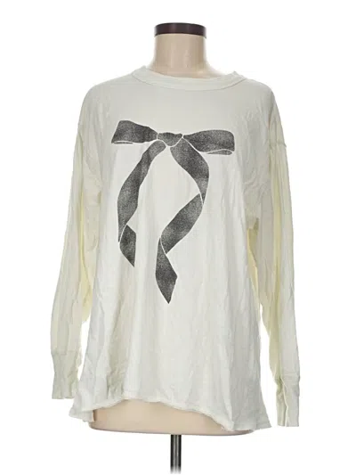 Pre-owned Aerie Long Sleeve T-shirt In White