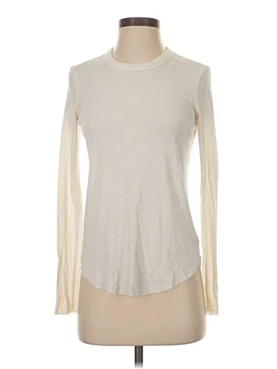 Pre-owned Aerie Long Sleeve T-shirt In White