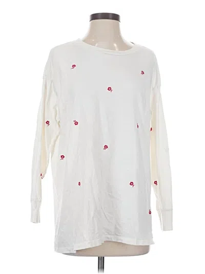 Pre-owned Aerie Long Sleeve T-shirt In White