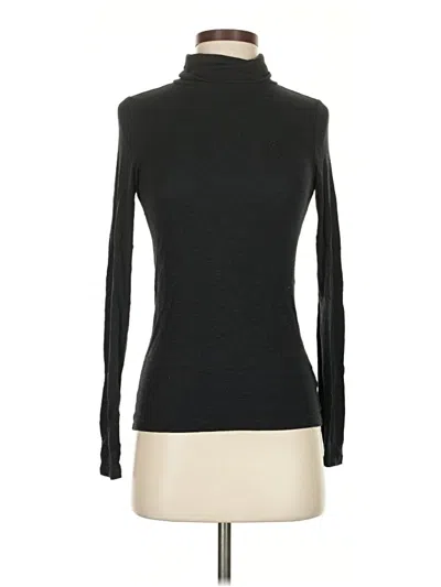 Pre-owned Aerie Long Sleeve Turtleneck In Black