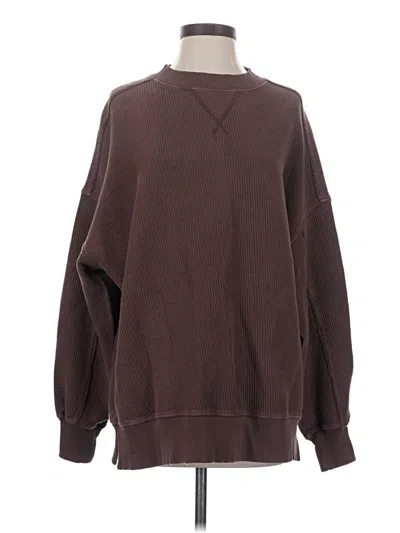 Pre-owned Aerie Long Sleeve Turtleneck In Brown