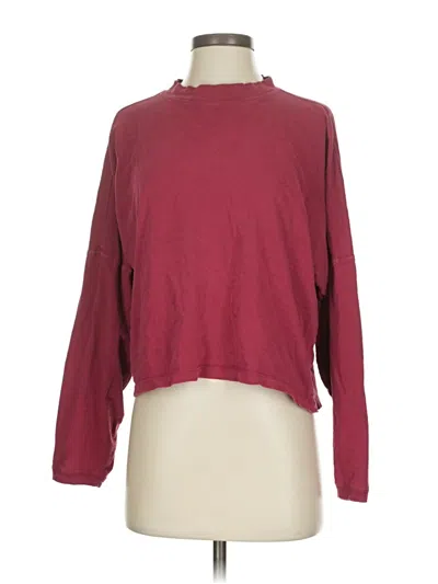 Pre-owned Aerie Long Sleeve Turtleneck In Burgundy
