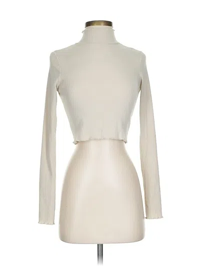 Pre-owned Aerie Long Sleeve Turtleneck In White