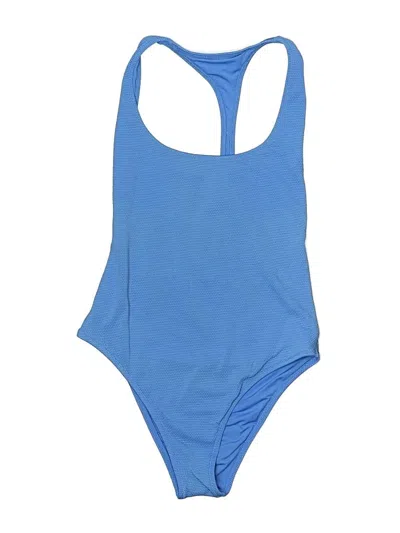 Pre-owned Aerie One Piece Swimsuit In Blue