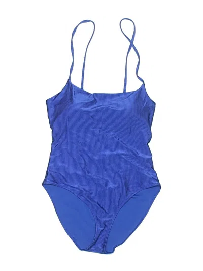 Pre-owned Aerie One Piece Swimsuit In Blue