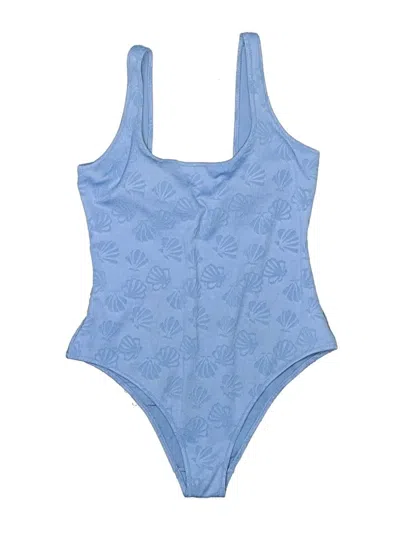 Pre-owned Aerie One Piece Swimsuit In Blue