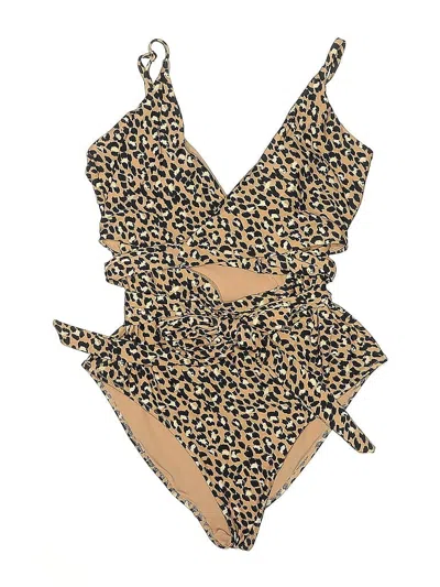 Pre-owned Aerie One Piece Swimsuit In Brown