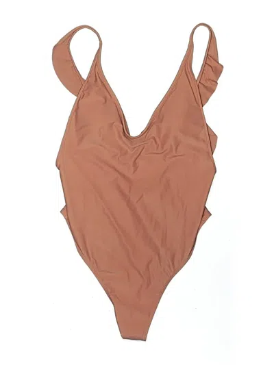 Pre-owned Aerie One Piece Swimsuit In Brown