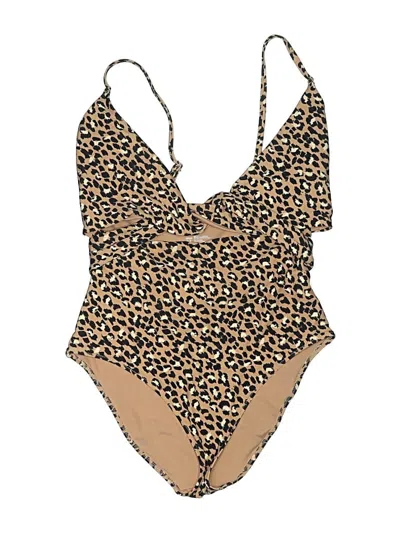 Pre-owned Aerie One Piece Swimsuit In Brown