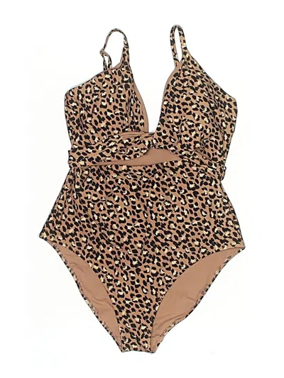 Pre-owned Aerie One Piece Swimsuit In Brown