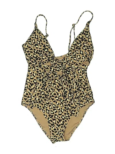 Pre-owned Aerie One Piece Swimsuit In Gold