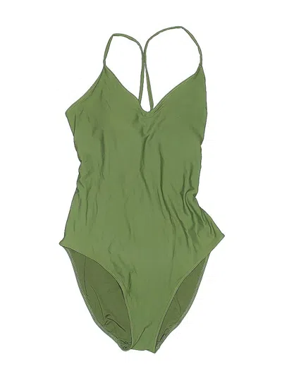 Pre-owned Aerie One Piece Swimsuit In Green