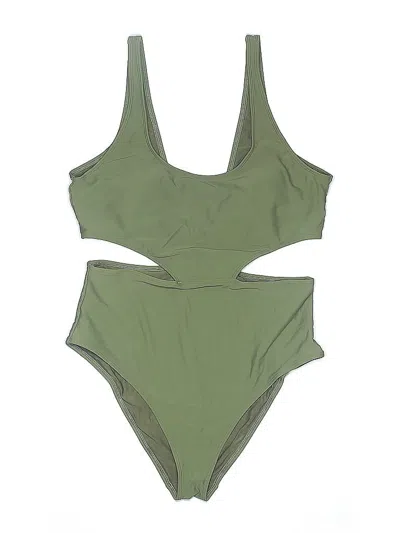 Pre-owned Aerie One Piece Swimsuit In Green