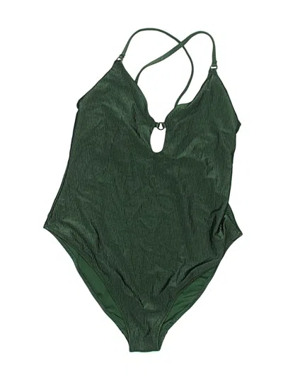Pre-owned Aerie One Piece Swimsuit In Green