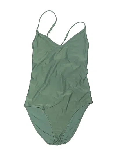 Pre-owned Aerie One Piece Swimsuit In Green