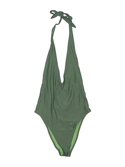 Pre-owned Aerie One Piece Swimsuit In Green