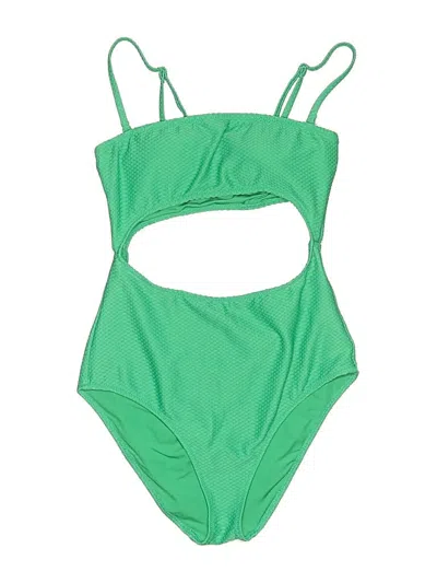 Pre-owned Aerie One Piece Swimsuit In Green