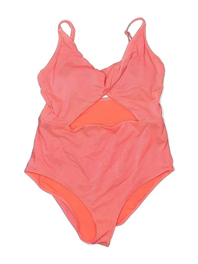 Pre-owned Aerie One Piece Swimsuit In Orange