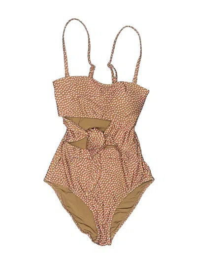 Pre-owned Aerie One Piece Swimsuit In Tan