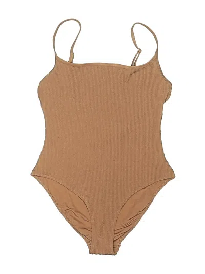 Pre-owned Aerie One Piece Swimsuit In Tan