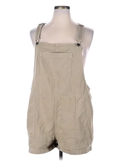 Pre-owned Aerie Overall Shorts In Brown