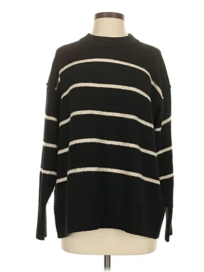 Pre-owned Aerie Pullover Sweater In Black