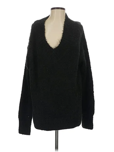 Pre-owned Aerie Pullover Sweater In Black