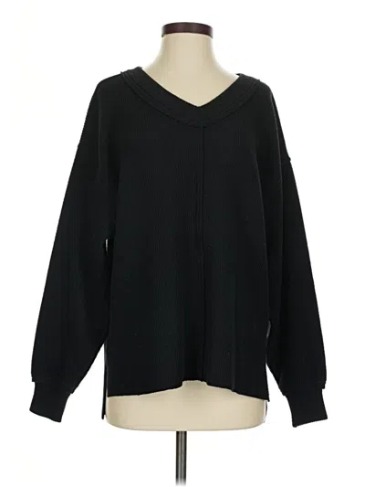 Pre-owned Aerie Pullover Sweater In Black