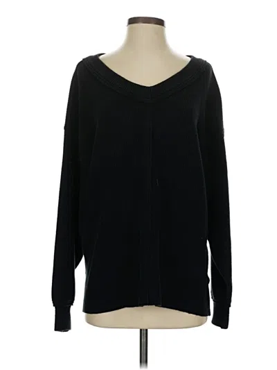 Pre-owned Aerie Pullover Sweater In Black