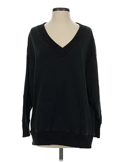 Pre-owned Aerie Pullover Sweater In Black
