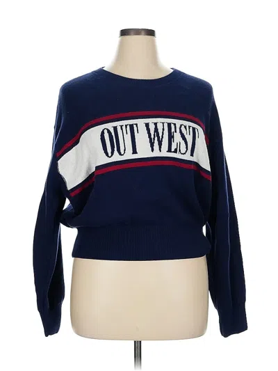 Pre-owned Aerie Pullover Sweater In Blue