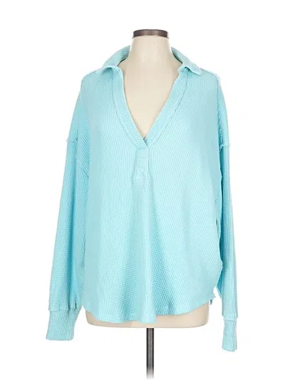 Pre-owned Aerie Pullover Sweater In Blue