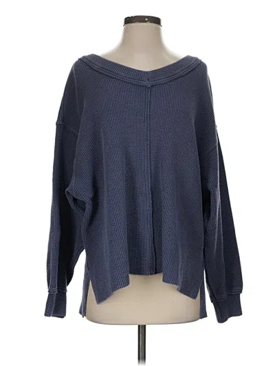 Pre-owned Aerie Pullover Sweater In Blue