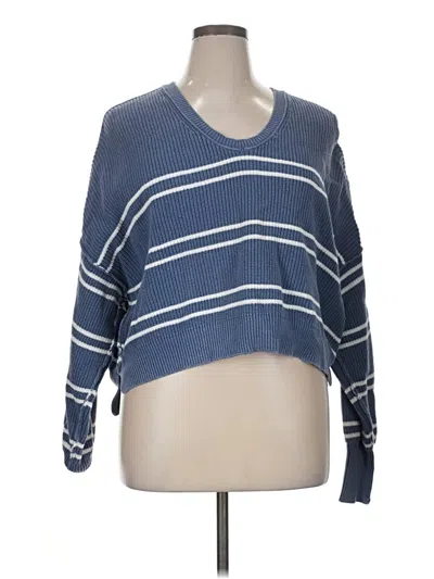 Pre-owned Aerie Pullover Sweater In Blue
