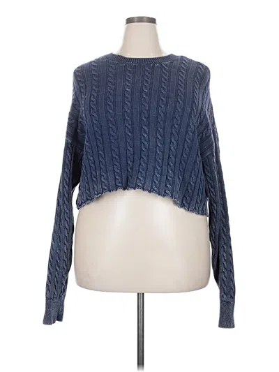 Pre-owned Aerie Pullover Sweater In Blue